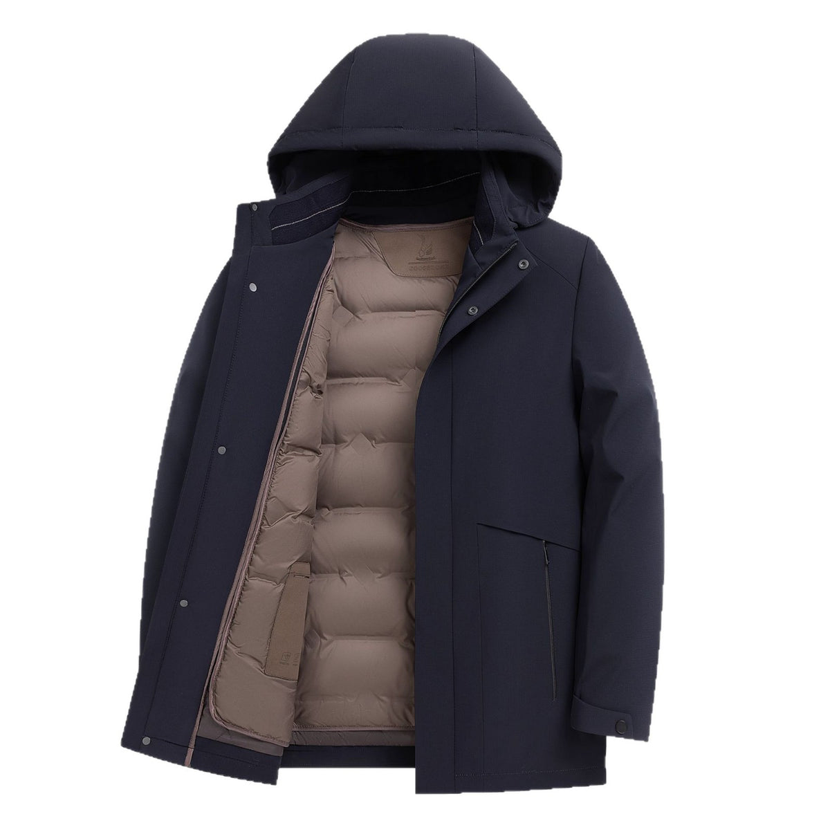 Men's down jacket with removable lining