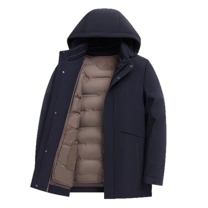 Men's down jacket with removable lining