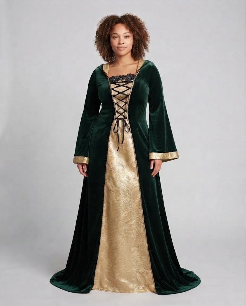 Women Elegant Gown-Dress in Medieval Style EVA-US