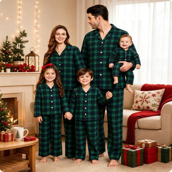 Family Pajama Set, checkered, Long Sleeve, 2632