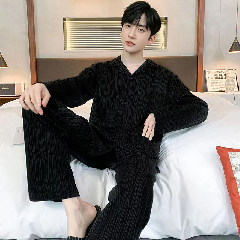 Men's Pajama Set, 100% Cotton, Long Sleeve, Plus Sizes
