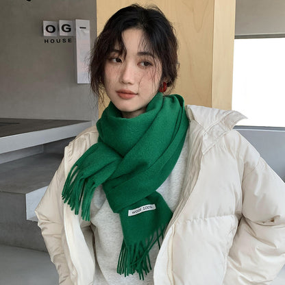 Wool scarf and shoulder wrap, 70x200 cm
