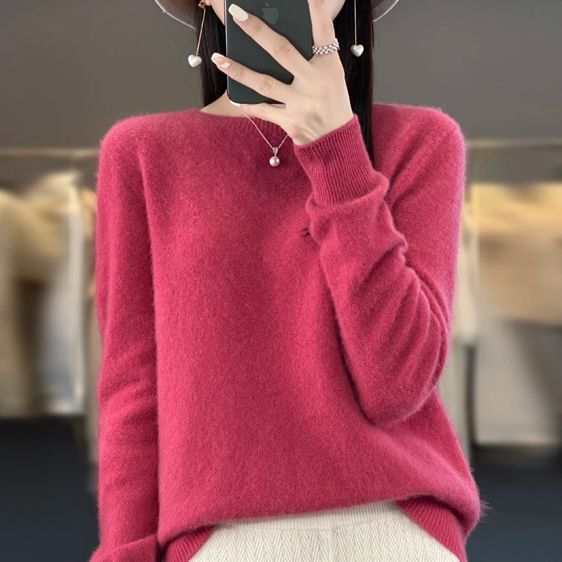 EVA-US | Cashmere Pullover Women's Stylish Crew Neck, Soft & Comfortable