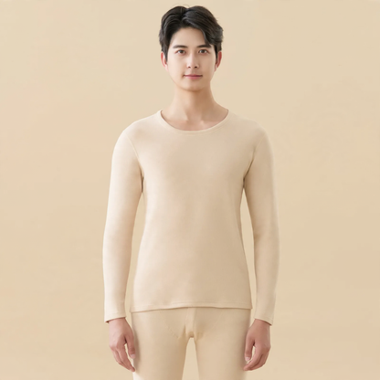 Men's Thermal Underwear Set, thin, Round Neck