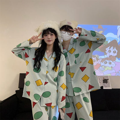 Striped pajama two-piece set for women and men