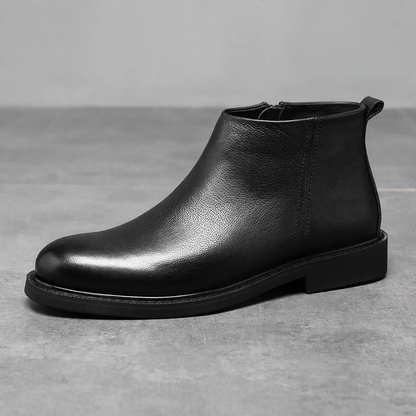 Men's Chelsea boots, simple design, synthetic leather
