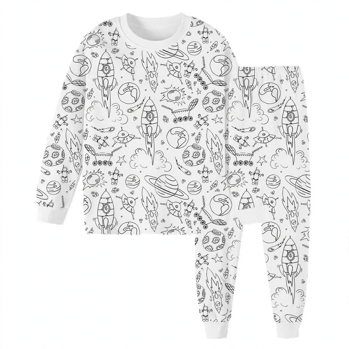 Kids Pajama Set, DIY Template Set, Cotton