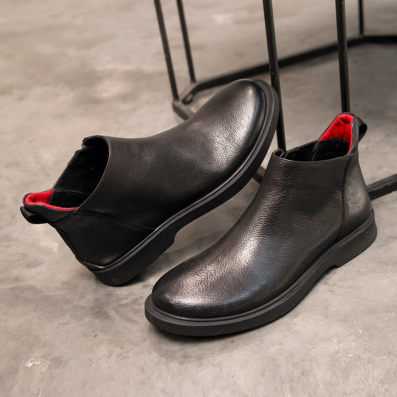 Men's Chelsea Boots made of scar leather