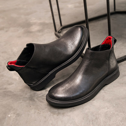 Men's Chelsea Boots made of scar leather