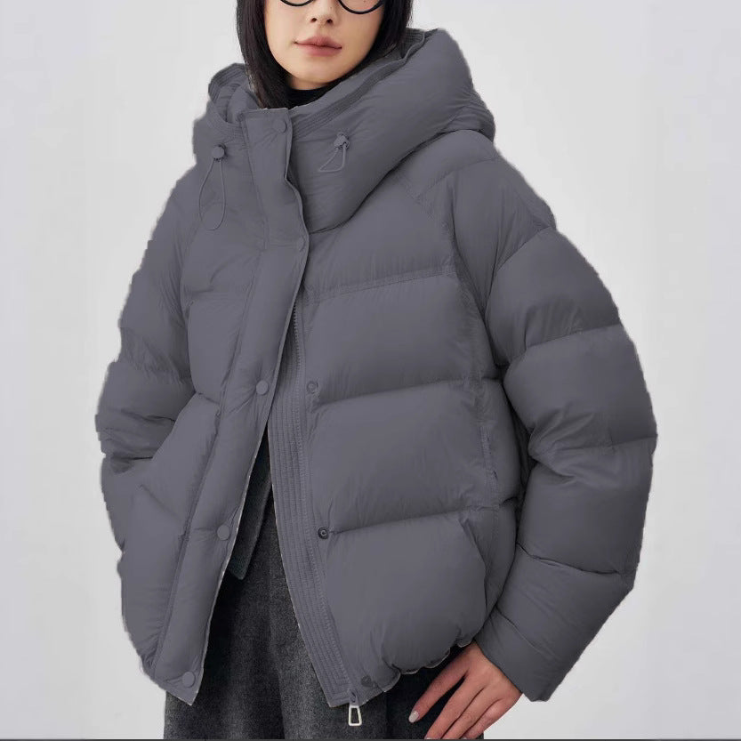 Light short women's down jacket