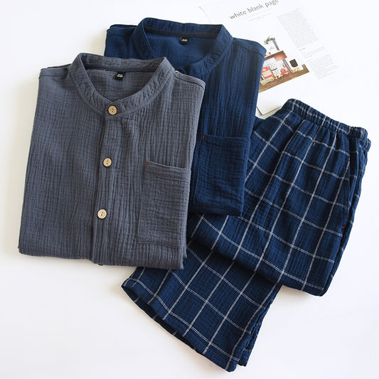 Cotton pajama, double-layered muslin, long sleeve