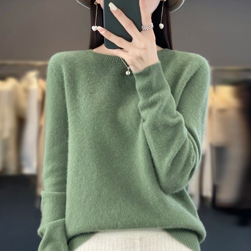 EVA-US | Cashmere Pullover Women's Stylish Crew Neck, Soft & Comfortable