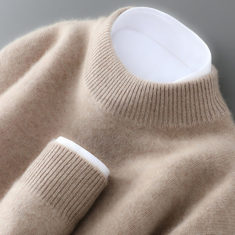 Half-high collar knit sweater for men