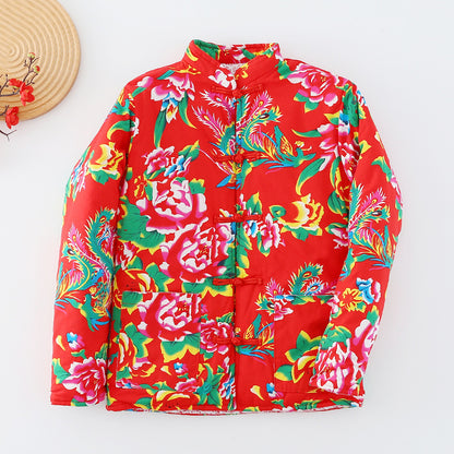 Ladies winter jacket, ethnic style, padded