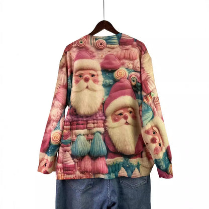 Festive knitted sweater with 3D Christmas design