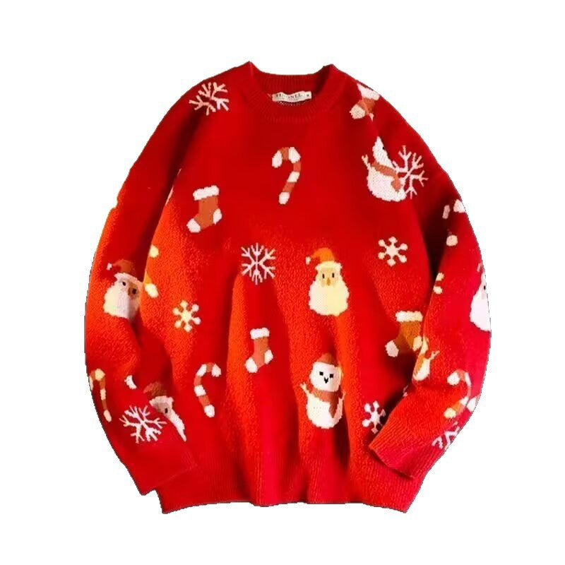 Christmas knitted sweater for men, festive pattern