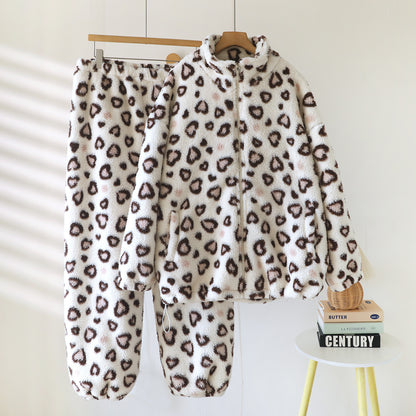 Women’s loungewear set, flannel, lined, loose