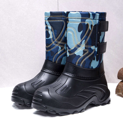 Padded men's winter boots, non-slip