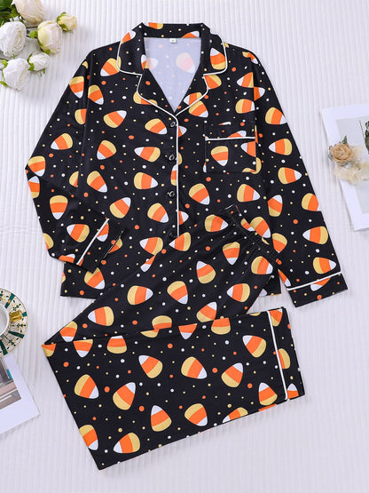 Women's Pajama Set, Long Sleeve, Christmas Motif