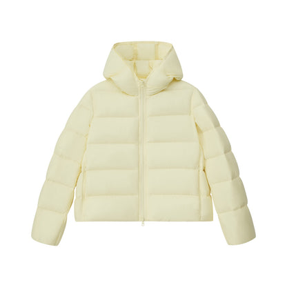 Short ladies' down jacket with goose down filling