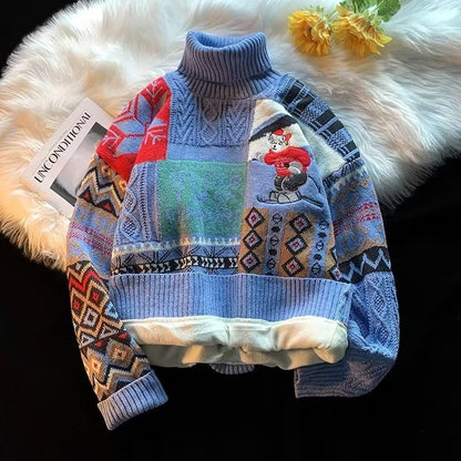 Padded knit sweater for men, Christmas design
