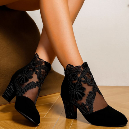 EVA-US | Embroidered High-Heel Boots - Trendy Footwear