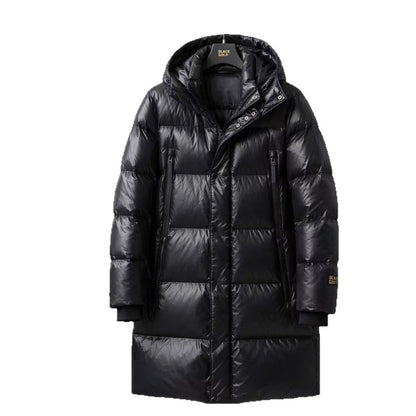 Mid-length down jacket for women, lined with white duck down