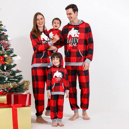 Christmas Pajama Set for the Family, Knit Look Print