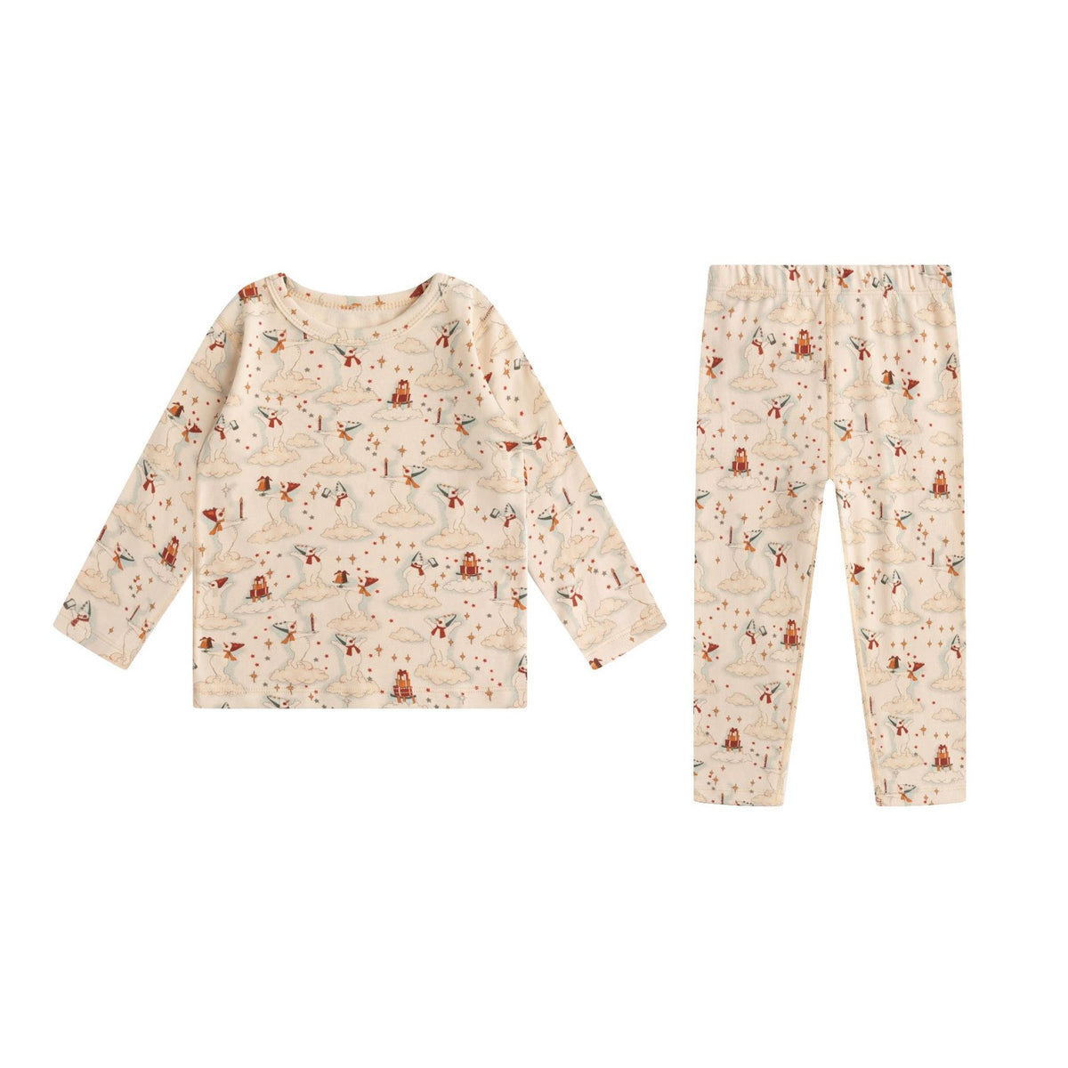Children's Pajama Set, Cotton, with Christmas Designs