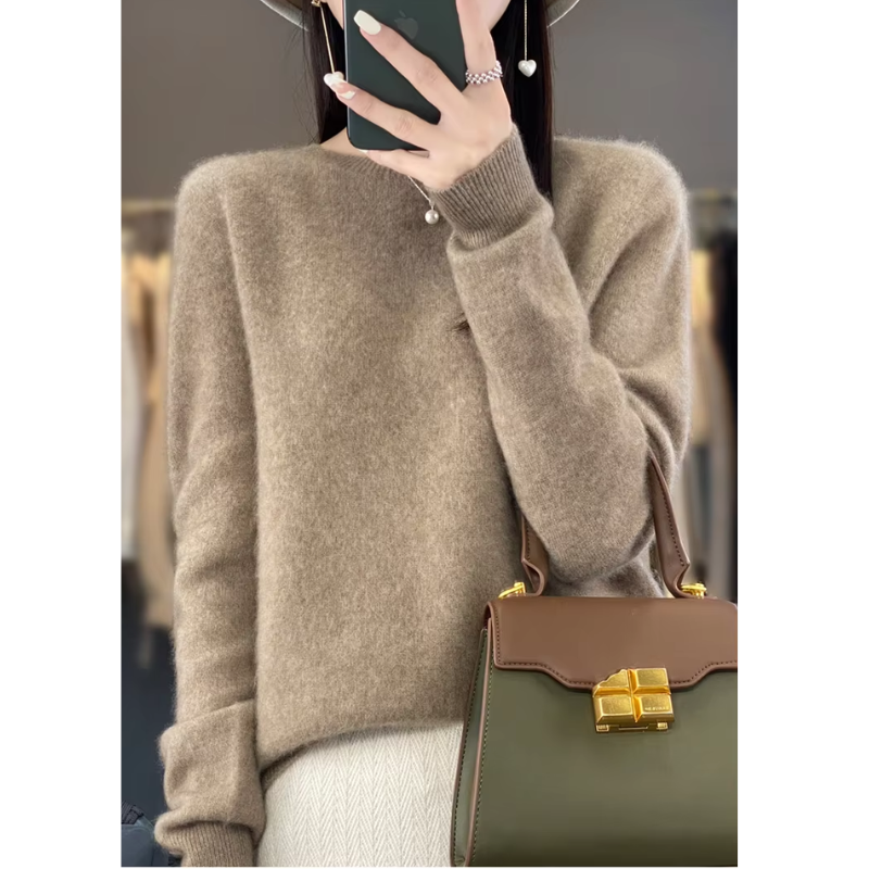 EVA-US | Cashmere Pullover Women's Stylish Crew Neck, Soft & Comfortable