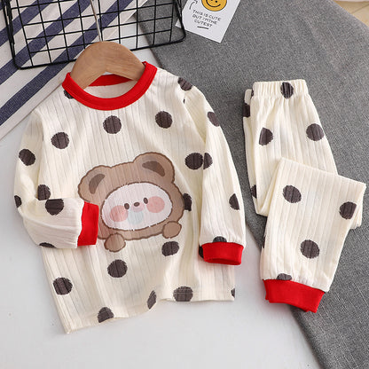Children's Pajama Set made of Cotton with Jacquard Pattern