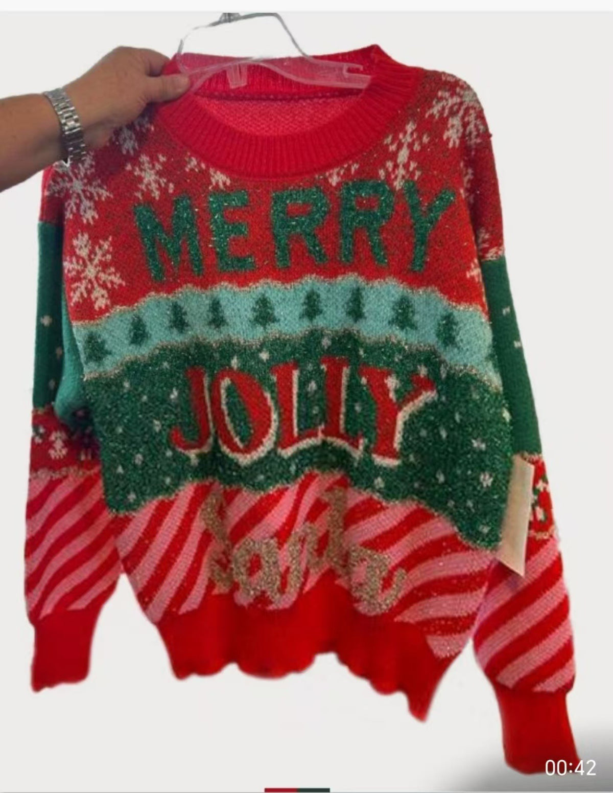Christmas sweater, round neck, loose fit