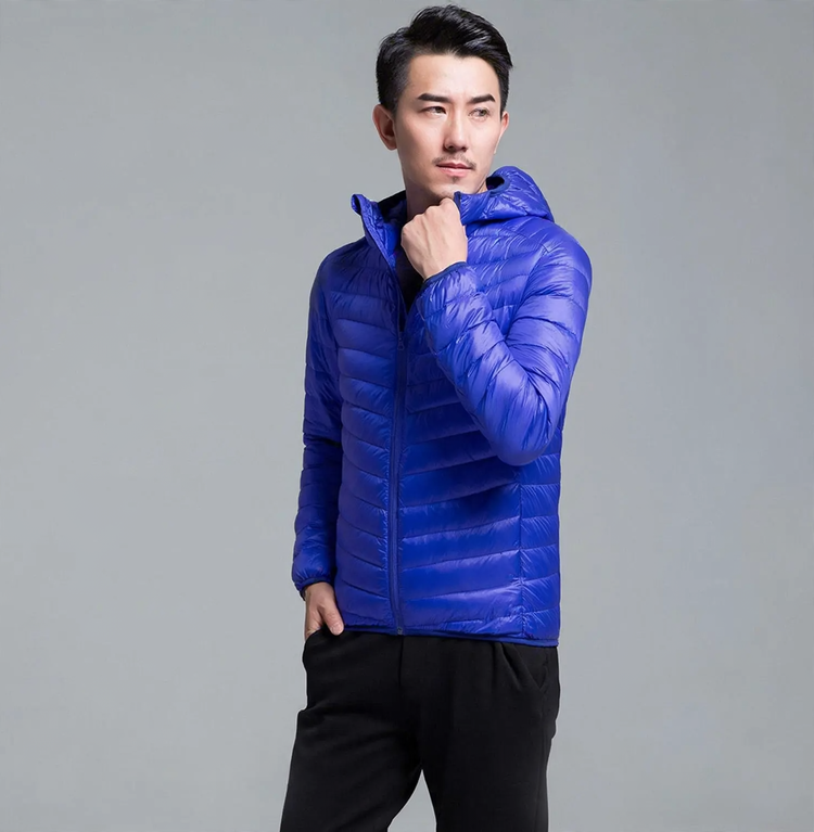 Light men's winter jacket, lined