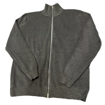 Unisex knitted jacket with roll neck and double zipper