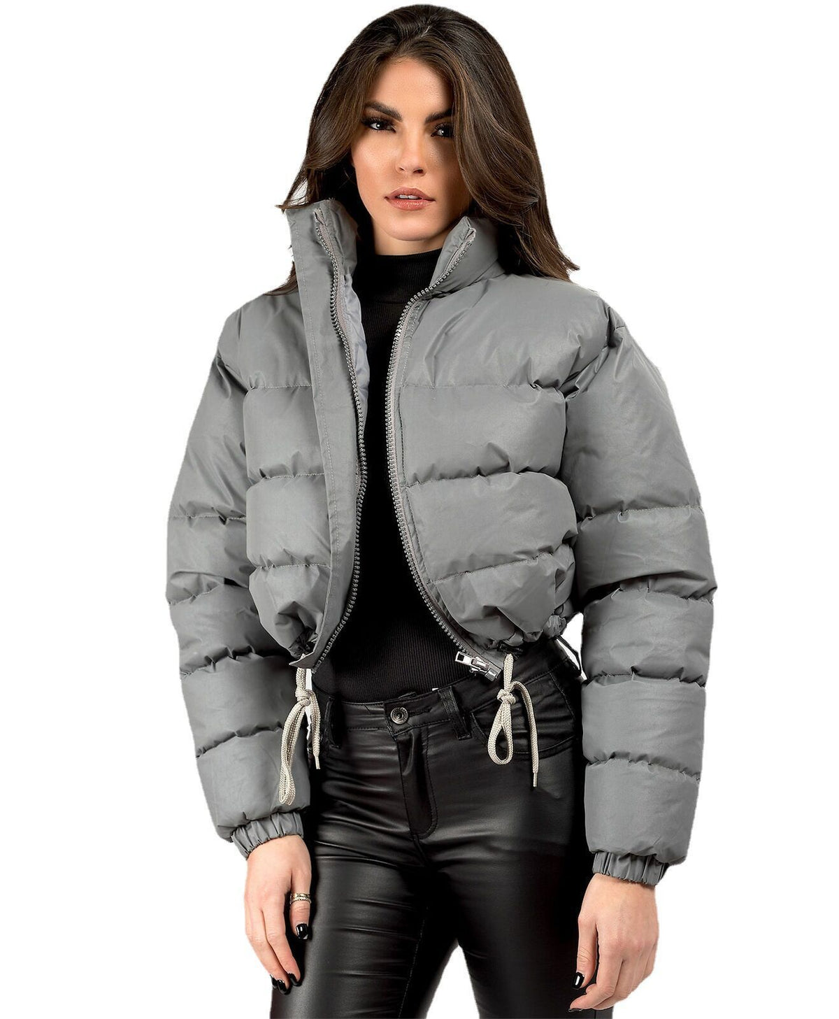 Padded women's quilted jacket in oversize look