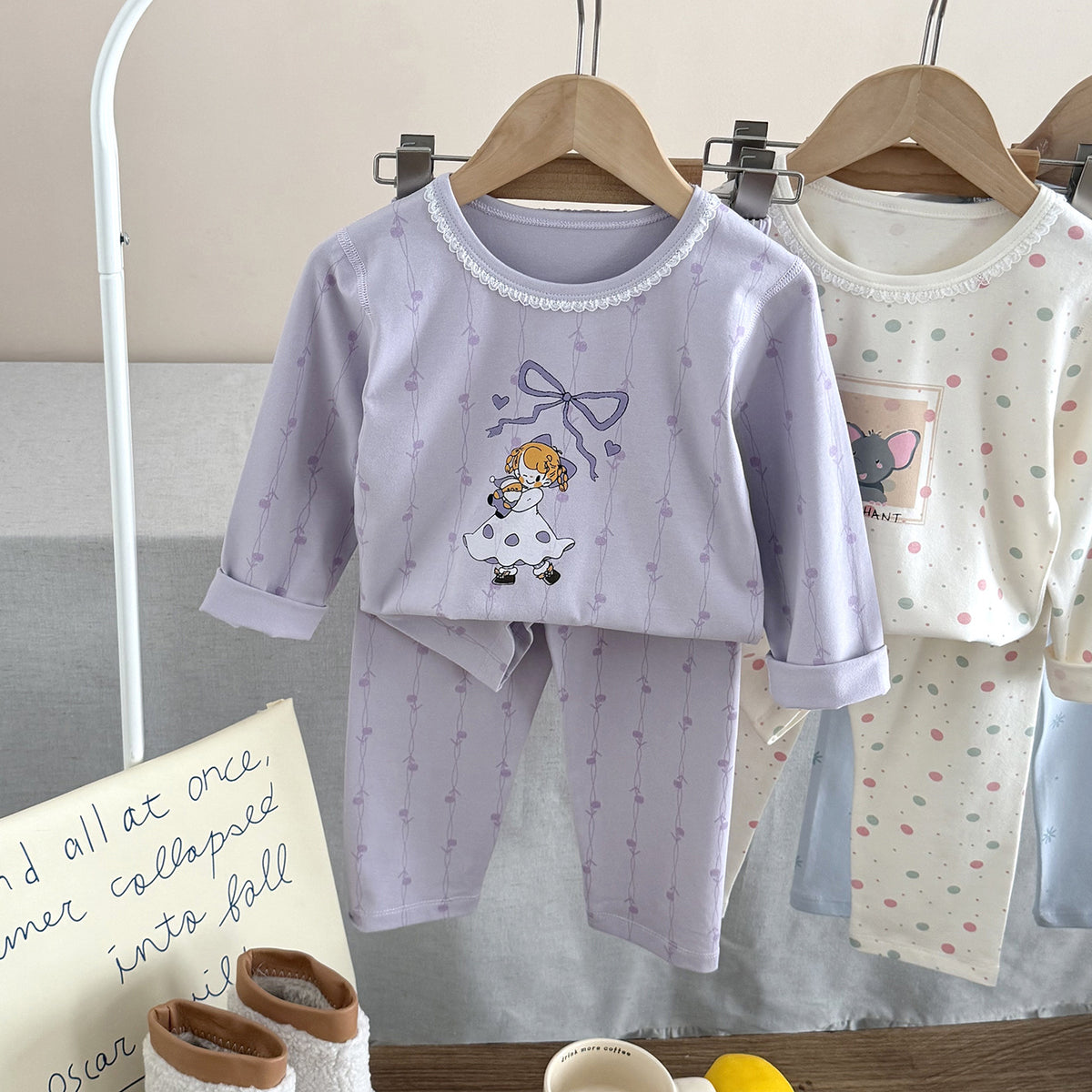 Kids Pajama Set, Cotton Blend, Various Patterns