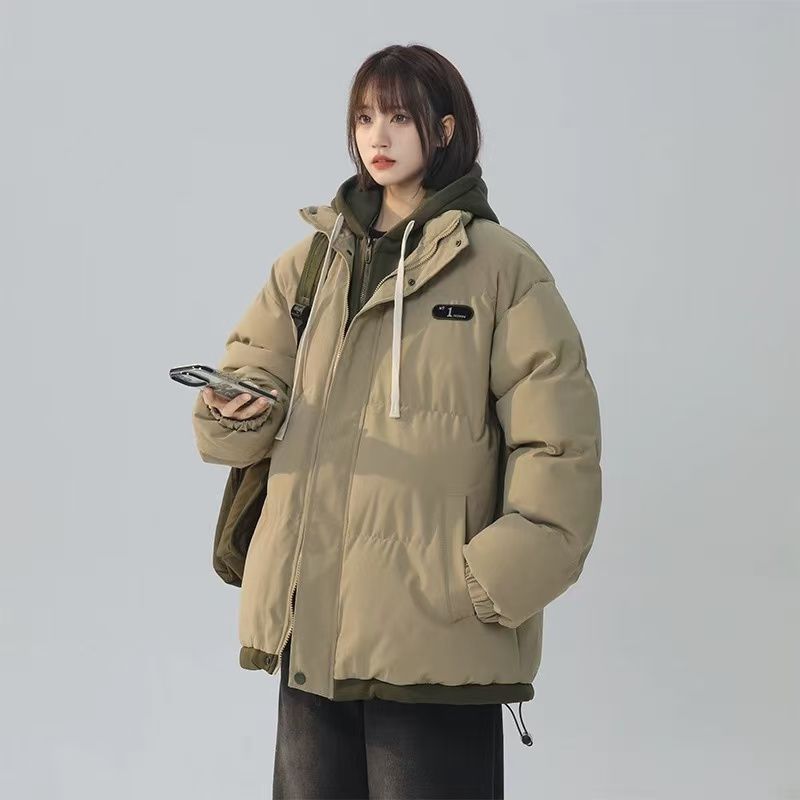 Padded unisex winter jacket in layered look