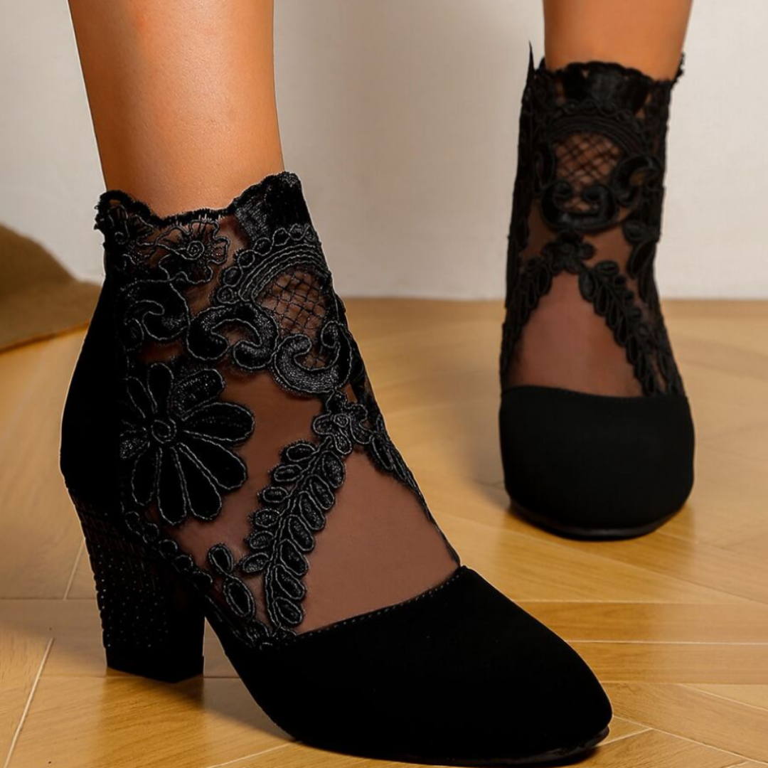 EVA-US | Embroidered High-Heel Boots - Trendy Footwear