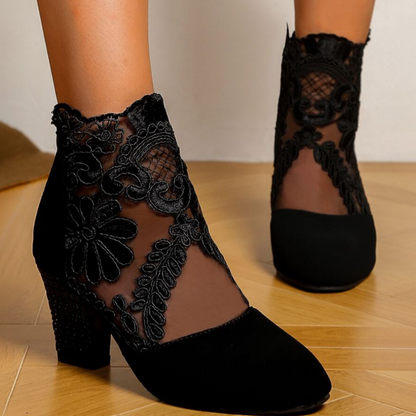EVA-US | Embroidered High-Heel Boots - Trendy Footwear