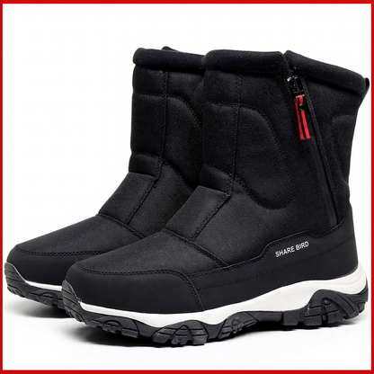 Insulated men's winter boots with non-slip sole