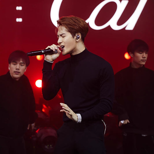 Men's sweater with stand-up collar, fitted