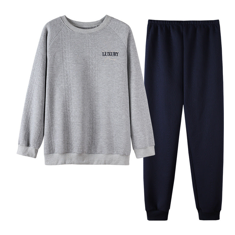 Padded men's pajama set, warm and comfortable