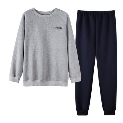 Padded men's pajama set, warm and comfortable