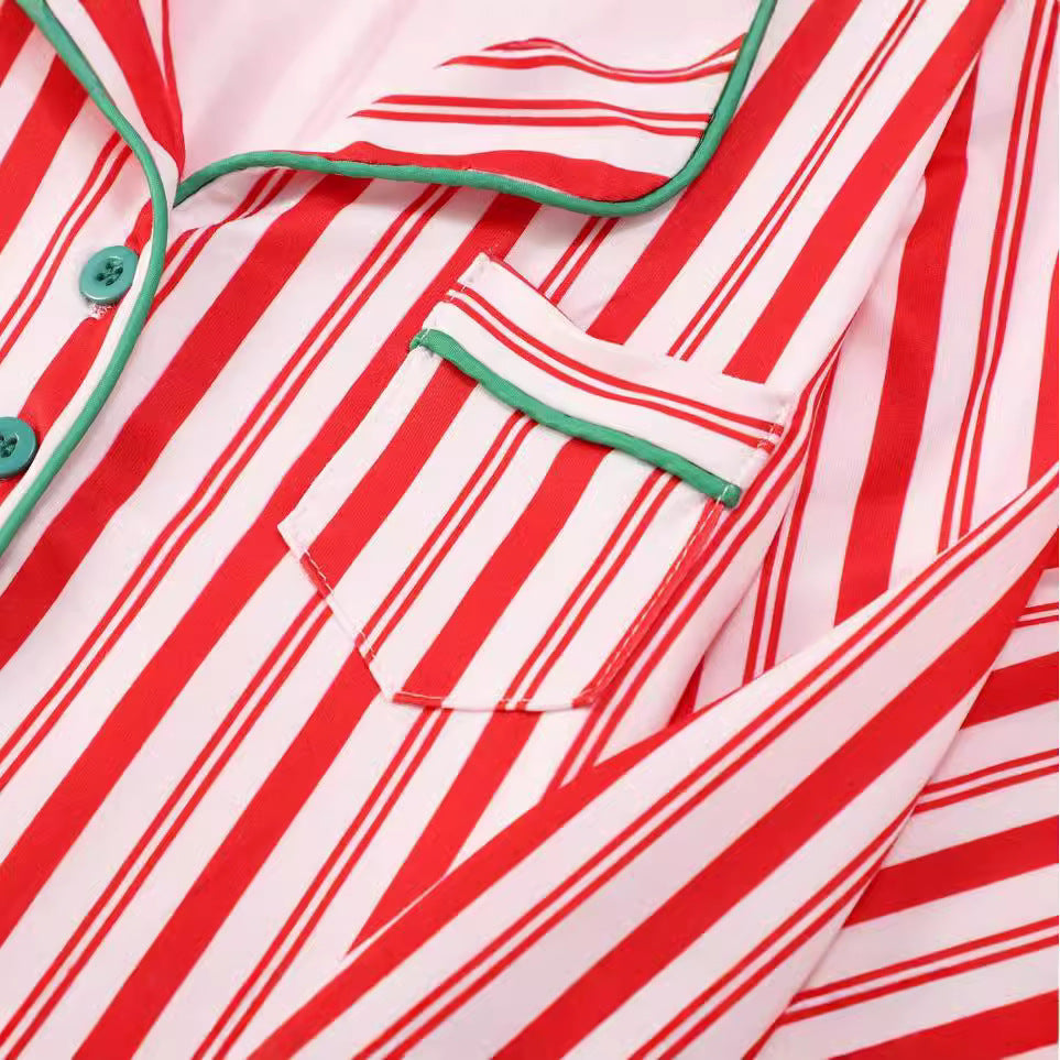 Family Pajama Set, Stripe Design, Christmas