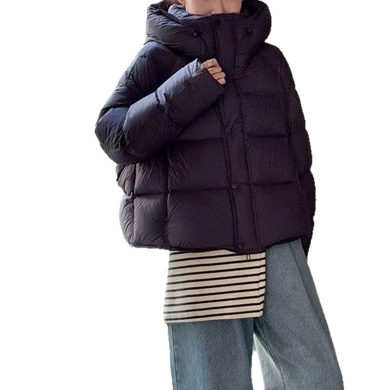 Light short women's down jacket
