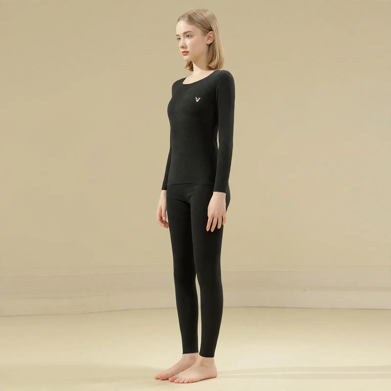 Women's thermal underwear set, seamless, lined