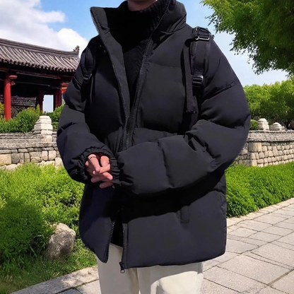 Unisex-Winter jacket, padded, stand collar