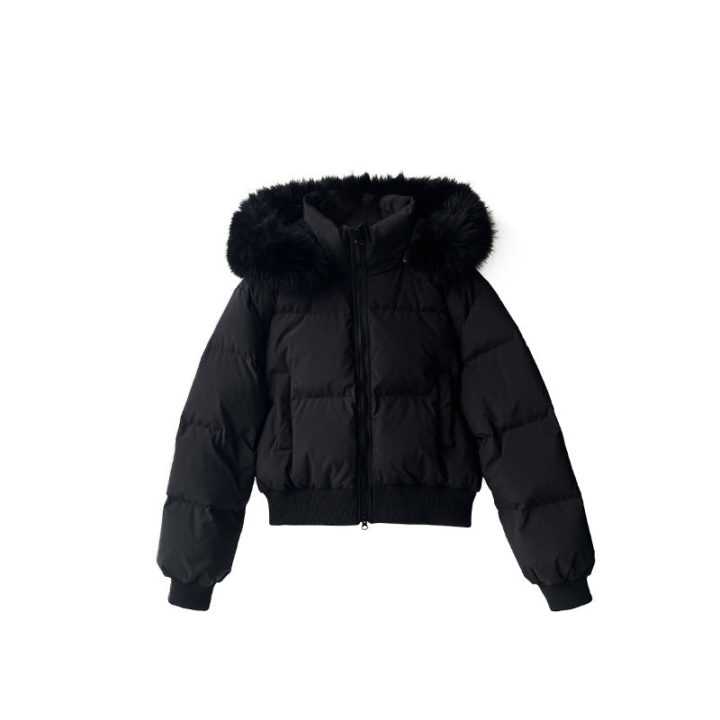 Short down jacket for women, 90% white duck down
