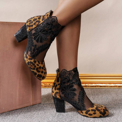 EVA-US | Embroidered High-Heel Boots - Trendy Footwear