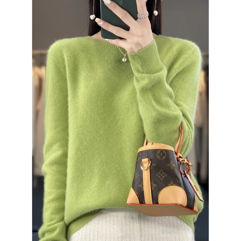 EVA-US | Cashmere Pullover Women's Stylish Crew Neck, Soft & Comfortable